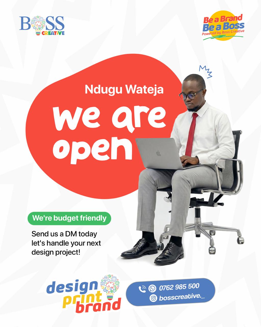 Boss Creative — We are open, budget friendly