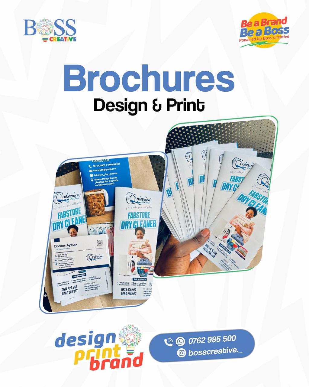 FabStore Dry Cleaner brochure design
