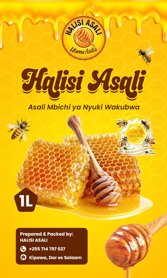 Halisi Asali honey label design